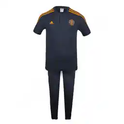 ست پولوشرت شلوار فوتبال هتلی منچستریونایتد آدیداس | سرمه ای/نارنجی