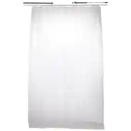 آستر پرده دوش PEVA 8 گیج مقاوم در برابر آب Amazon Basics با گرومات فلزی و قلاب های پلاستیکی، سفید، 72 اینچ در 84 اینچ