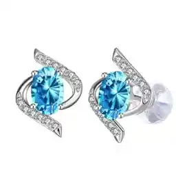 Swarovski Elements Crystal Gold Plated 925 Sterling Silver Studs Earrings for Women Gift Packing J.Rosée Fashion Jewelry