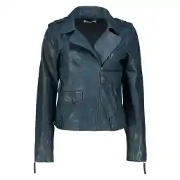 Women Leather Short Winter Jacket - Naf Naf