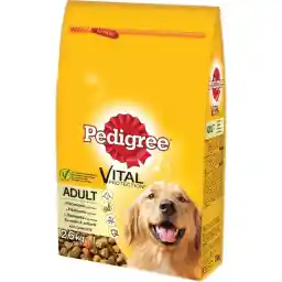 غذای خشک سگ بالغ پدیگری مدل طیور و سبزیجات وزن 2.6 کیلوگرم