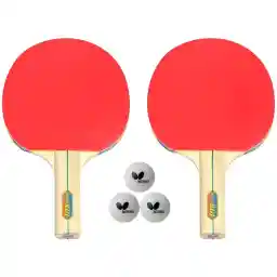 Butterfly RDJ Shakehand Table Tennis Racket Set - RDJ Series - Recommended For Beginning Level Ping Pong Players - International Table Tennis Federation Approved