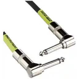 Ernie Ball 3-Pack Patch Cable - Black, 1ft Angled, P06075