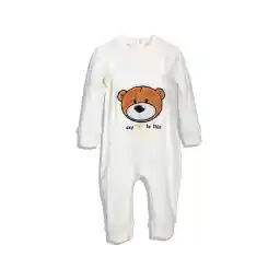 AIKO Girls AIKO-Baby White Body Suit with Bear Print Sleep & Play (pack of 1)