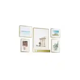 Umbra Matinee fotolijsten, set van 5 - 10 x 15, 13 x 18, 20 x 25 cm, Matgoud