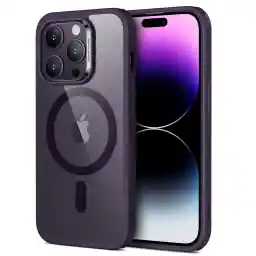 ESR for iPhone 14 Pro Max Case, MagSafe Phone Case Supports Magnetic Wireless Charging, Shockproof Military-Grade Protection, Smooth Grip, Classic Hybrid Cover for iPhone 14 Pro Max, Clear Purple