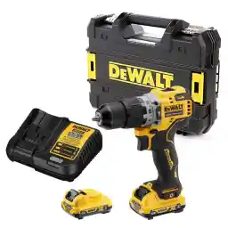 DEWALT 12V 10mm Hammer Compact Cordless 2 x 2AH batteries & Charger, Yellow/Black, DCD706D2-GB, 3 Year Warranty
