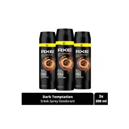 Axe Erkek Sprey Deodorant Dark Temptation 200 ml X3