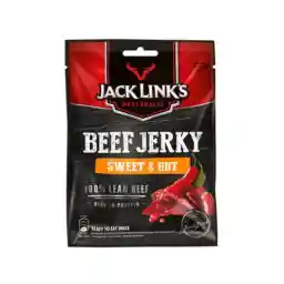 Jack Link's Beef Jerky Sweet & Hot – High Protein Meat Snack – Dried Halal Beef- 1X25Gr