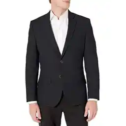 Amazon Essentials Men's Long-Sleeve Button-Front Slim-Fit Stretch Blazer