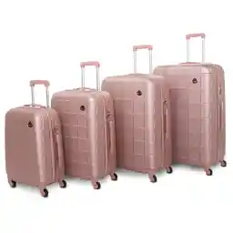 Senator Hard Shell Luggage Extra Large Size Lightweight ABS A207 | Check-In Luggage with Spinner Wheels 4 (Checked Luggage 32-Inch, Rose Gold)