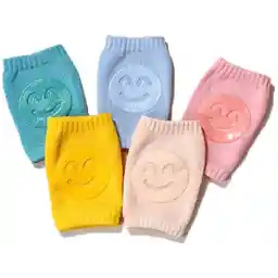 ELECDON Baby Crawling Knee Pads, 5 Pairs Baby Crawling Anti-Slip Knee Pads, Unisex Baby Toddlers Kneepads Protectors, Toddlers Leg Warmers (Pink, Yellow, Green, Blue, Khaki)