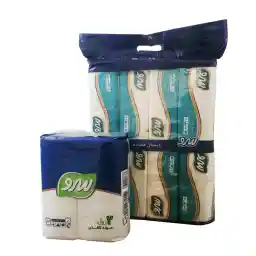 دستمال کاغذی سرو طرح فیروزه بسته 8 عددی به همراه 2 رول دستمال حوله ای