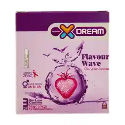 کاندوم ایکس دریم مدل Flavour Wave بسته 3 عددی