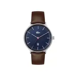Lacoste Men's Blue Dial Brown Leather Watch - 2011223