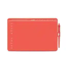 HUION HS611 Graphics Drawing Tablet 10X6 inch with 8192 Levels Battery-Free Pen, 8 Multimedia Keys and 10 Press Keys, Support Android, Ideal Use for Distance Education and Wed Conference (Grey)