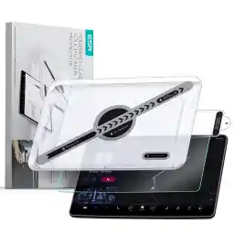 ESR Tempered Glass Screen Protector for Tesla Model Y (2024-2020), Tesla Model 3 (2023-2017), 15 Inch Screen Protector with Alignment Kit, No More Glare & Fingerprint, Tesla Model Y / 3 Accessories