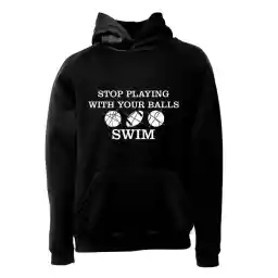 هودی ورزشی شنا فشن لاین SWM 59 | مشکی/سفید