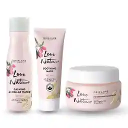 پک مراقبتی اوریفلیم مناسب پوست خشک و حساس سری لاونیچر مجموعه 3 عددی