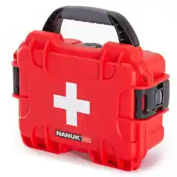 Nanuk 903 Waterproof First Aid Prepper Survival Gear Dust and Impact Resistant Case - Empty Red, 903-FSA9