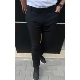 شلوار پارچه ای مشکی باریک مردانه ElitWear