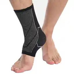 ELECDON Ankle Brace Compression Support Sleeve - Ankle Compression Socks for Plantar Fasciitis, Foot & Ankle Swelling, Achilles Tendonitis, Joint Pain, Injury Recovery, 1Pair, L