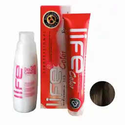 کیت رنگ مو لایف شماره 4.52 حجم 100 میلی لیتر رنگ قهوه ای تنباکویی