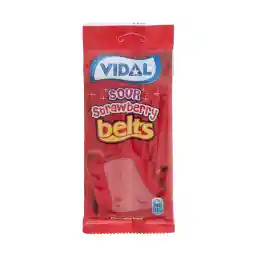 پاستیل ویدال طرح نواری توت فرنگی مقدار 100 گرم