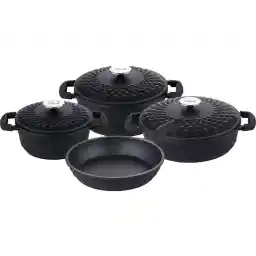 TAÇ Carabella Döküm 7 Prç Tencere Seti, Siyah