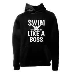 هودی ورزشی شنا فشن لاین SWM 64 | مشکی/سفید