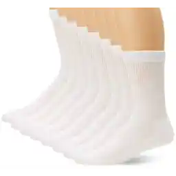 MediPEDS 8 Pair Diabetic Crew Socks with Non-Binding Top