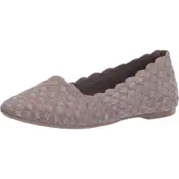 Skechers زنانه Cleo Skimmer Scalloped Woven Flat