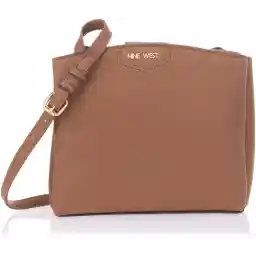 NINE WEST Women's Jorie Mini Jet Set Crossbody Bag, Tan