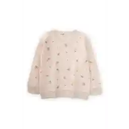 Cigit Mevsimlik Sweatshirt 2-8 Yaş Ekru Çiçekli