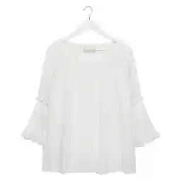 بلوز نخی آستین سه ربع زنانه - استفانل