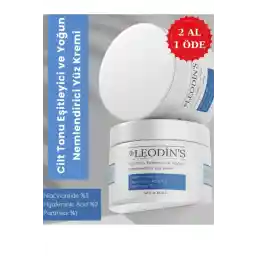 کرم صورت 50 میلی لیتری (هیالورونیک اسید - نیاسینامید) یکسان کننده و مرطوب کننده پوست صورت LEODINS