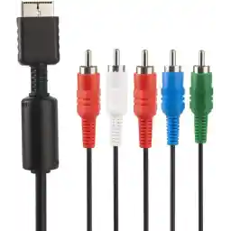 ELECDON Component AV Cable for PS2/PS3/PS3 Slim HDTV-Ready TV HD Component AV Cable 5-Wire 6FT Black