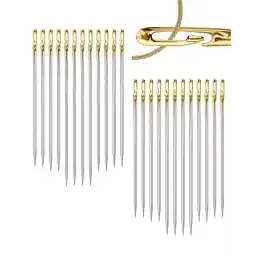 24PCS Self Threading Sewing Needles, Embroidery Needles for Hand Sewing, Easy Side Threading high-Level 3 Sizes, for DIY, Sewing and Mending, Embroidery