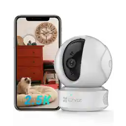 EZVIZ 4MP WLAN IP-bewakingscamera, binnencamera met intelligente bewegingstracking, 2-weg audio en privémodus, draaibaar en kantelbaar, compatibel met Alexa, C6CN