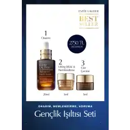 ست مراقبت از پوست استی لودر - سرم ترمیم کننده شب پیشرفته 20 میلی لیتر + کرم دور چشم 5 میلی لیتر + کرم احیا کننده سوپریم 5 میلی لیتر