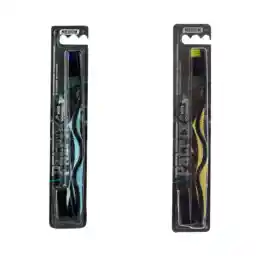 مسواک پاتریکس مدل زغالی کد 590 با برس متوسط بسته 2 عددی