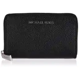 Michael Kors SM ZA CARD CASE 34H9SJ6D0L 001 BLACK 100% Leather