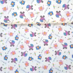 پارچه ملحفه فیلور طرح کالسکه