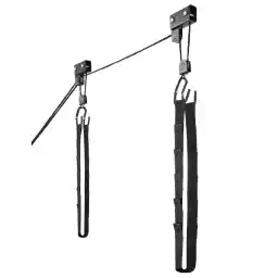 Kayak Hoist - Overhead Pulley System for Kayak, Canoe, Bike, or Ladder Storage (125 lb Capacity)