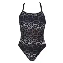 مایو شنا بچه گانه دخترانه یک تکه آرنا Polycarbonite II HMK | مشکی/طوسی