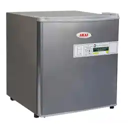 Akai 60L Single Door Compact Mini Refrigerator With Freezer Box, 1 Shelf, Bottle Storage Racks, Built In Condenser, Mini Fridge Best for Kitchen, Bedroom, Office 47Dx45Wx50H Cms, Silver RFMA-K60DS6