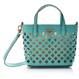 Guess Womens Aqua Mini Tote Tote Bag