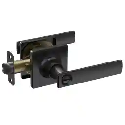 BAOLONG Door Handles Square Entry Door Levers Locksets in Matte Black,Door Knob with Lock for Bedroom or Front Door Interior Heavy Duty Door Handle.