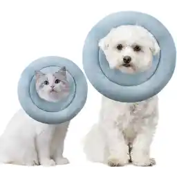 ELECDON Cat Cone, Soft Dog Cone Collar After Surgery, Water-Proof Comfortable Dog Recovery Cone Anti-Bite Lick Wound Healing, Pet Cone for Small Medium or Large Dogs and Cats (M)