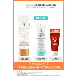 Vichy Capital Soleil Leke Karşıtı Güneş Koruyucu ve Yüz Temizleyici Cilt Bakım Seti